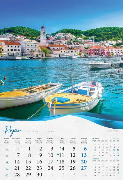  "BISERNA DALMACIJA" color calendar Color