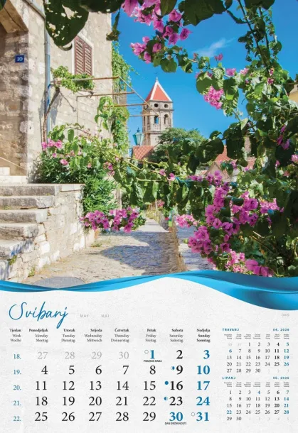  "BISERNA DALMACIJA" color calendar Color