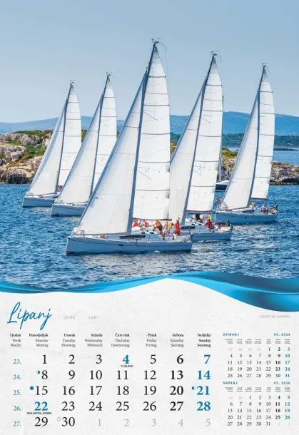  "BISERNA DALMACIJA" color calendar Color