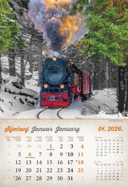  "VINTAGE GRADOVI" color calendar Color