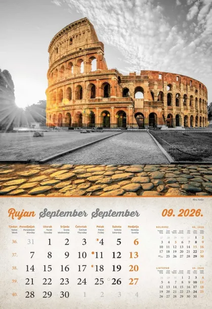  "VINTAGE GRADOVI" color calendar Color