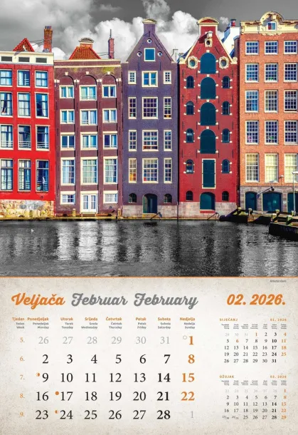  "VINTAGE GRADOVI" color calendar Color