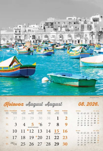  "VINTAGE GRADOVI" color kalendar Color