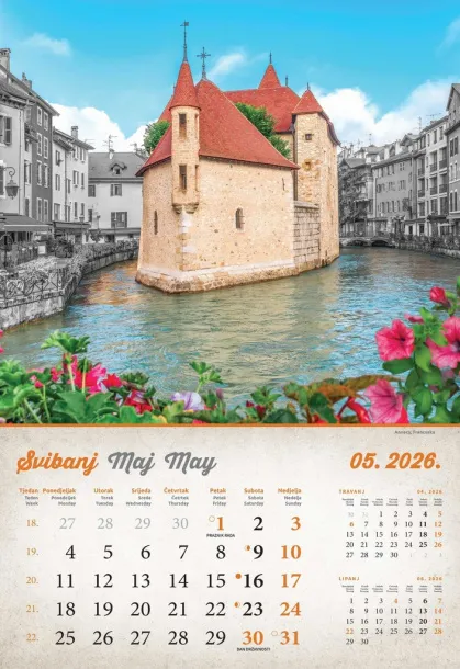  "VINTAGE GRADOVI" color calendar Color