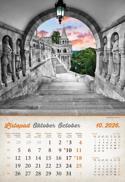  "VINTAGE GRADOVI" color kalendar Color