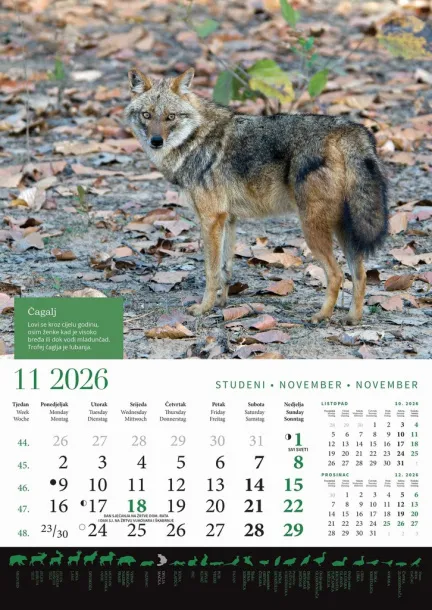  "KALENDAR LOVA" color calendar Color