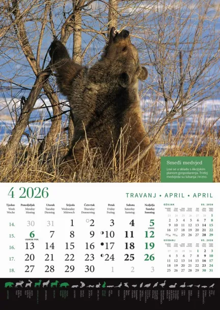  "KALENDAR LOVA" color calendar Color