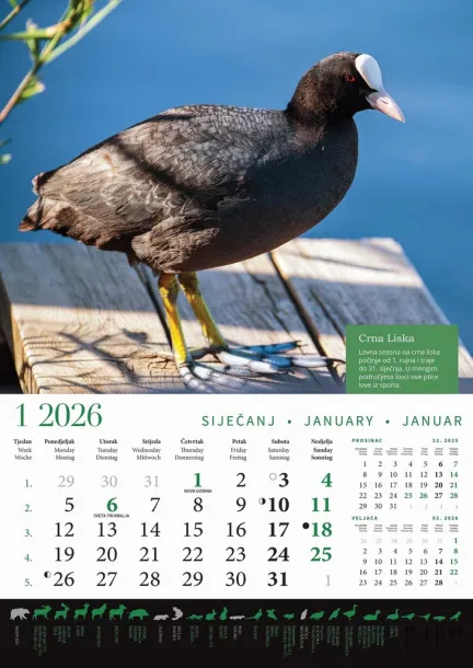  "KALENDAR LOVA" color calendar Color