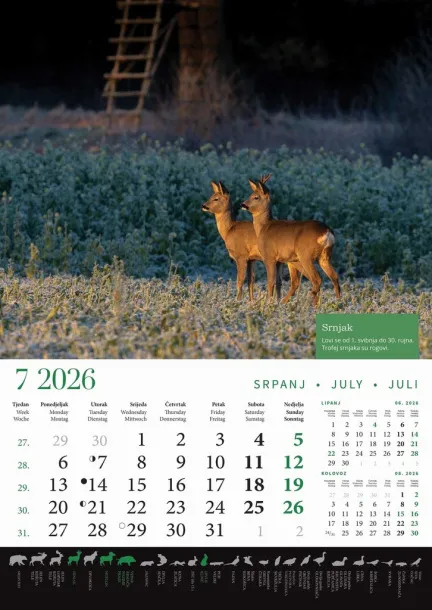  "KALENDAR LOVA" color calendar Color