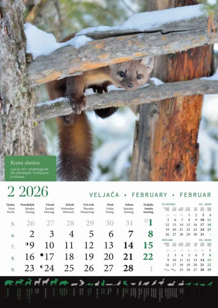  "KALENDAR LOVA" color calendar Color
