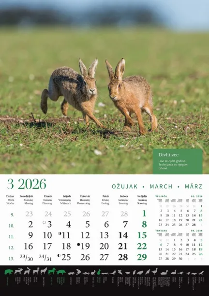  "KALENDAR LOVA" color calendar Color