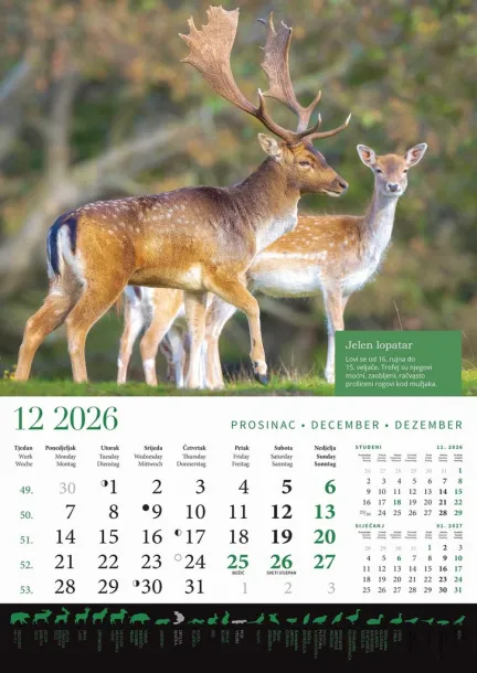  "KALENDAR LOVA" color calendar Color