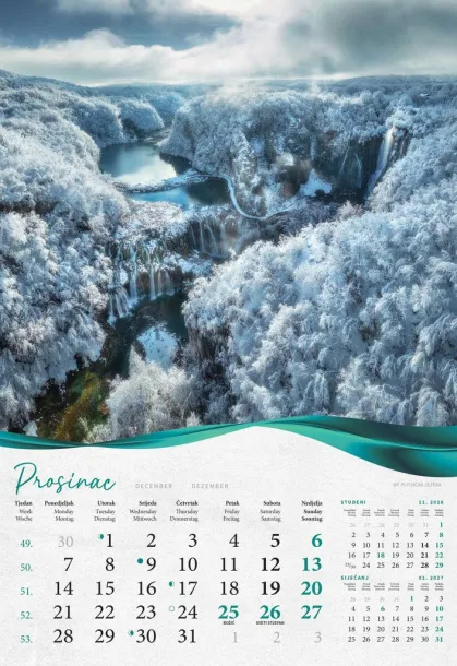  "ŠUME, VODE I MORE" color calendar Color