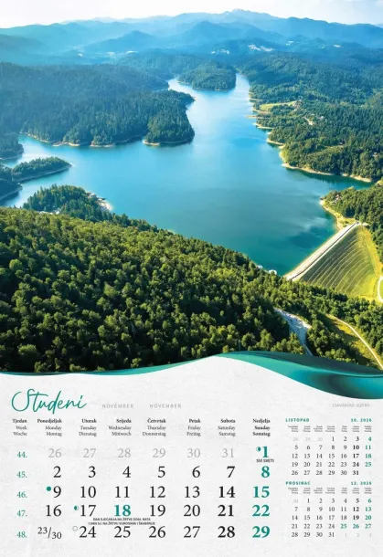  "ŠUME, VODE I MORE" color calendar Color