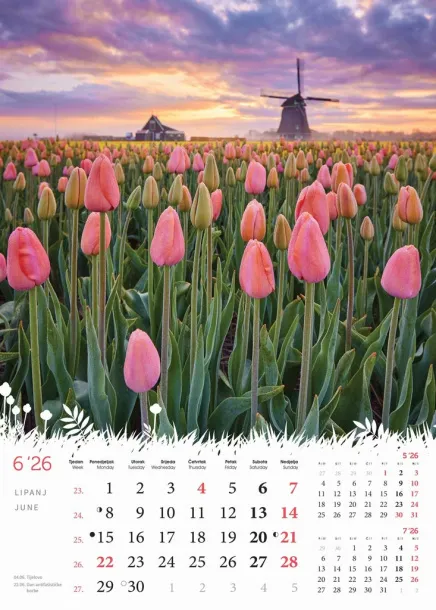  "CVIJEĆE" color calendar Color
