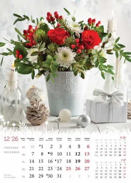  "CVIJEĆE" color calendar Color