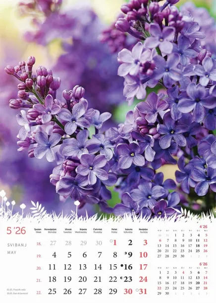  "CVIJEĆE" color kalendar Color