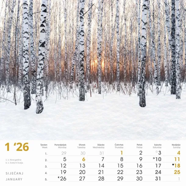  "ČARI PRIRODE" color calendar Color