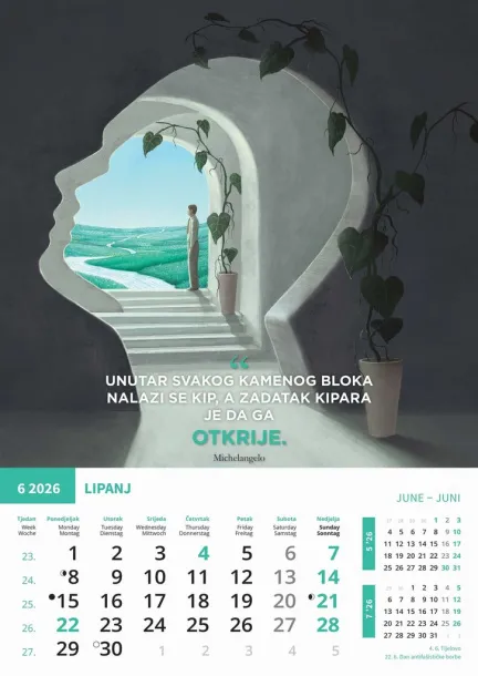  "MOTIVACIJSKI KALENDAR" color kalendar Color