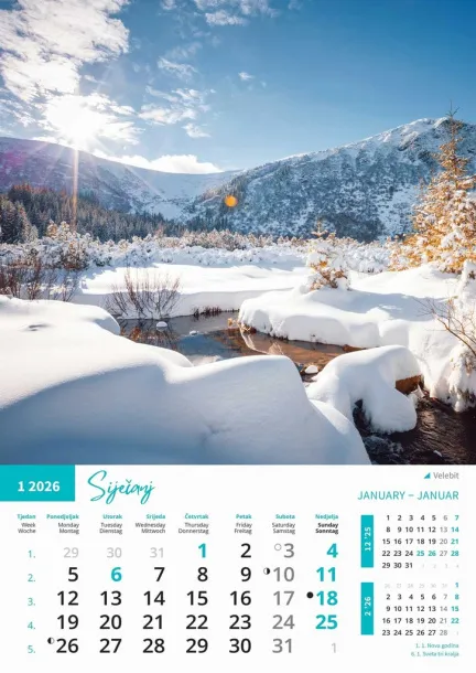  "PRIRODA" color kalendar Color
