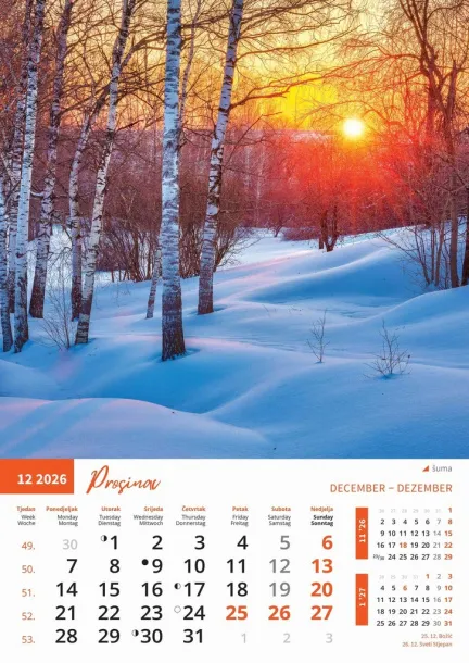  "PRIRODA" color kalendar Color