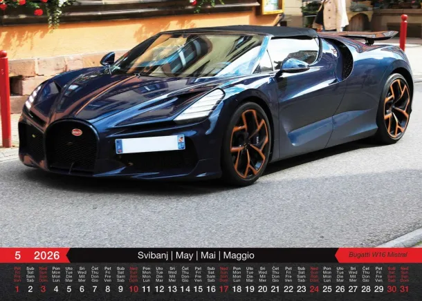  "AUTOMOBILI" color kalendar Color