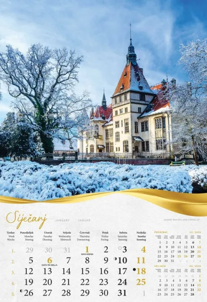  "MOJA ZLATNA SLAVONIJA i BARANJA"  color calendar Color