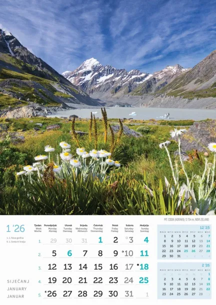  "VRHOVI SVIJETA" color calendar Color