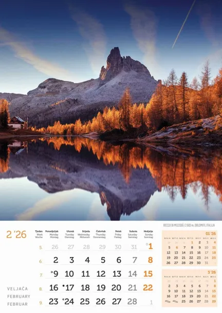  "VRHOVI SVIJETA" color calendar Color