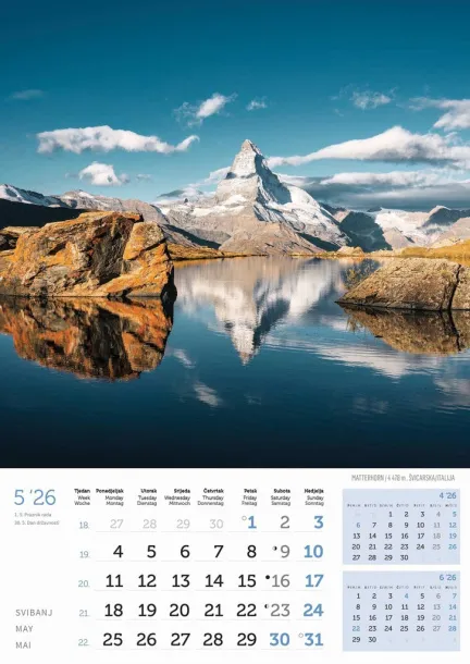  "VRHOVI SVIJETA" color calendar Color