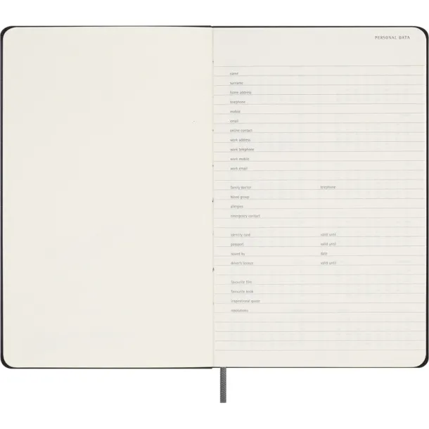 MOLESKINE UNDATED planner A5 black