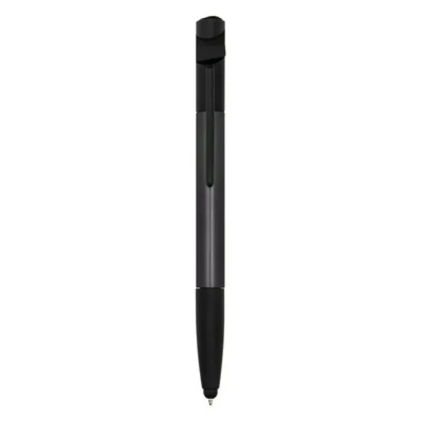  Multifunctional tool, ball pen, screen cleaner, ruler, phone stand, touch pen, screwdrivers black