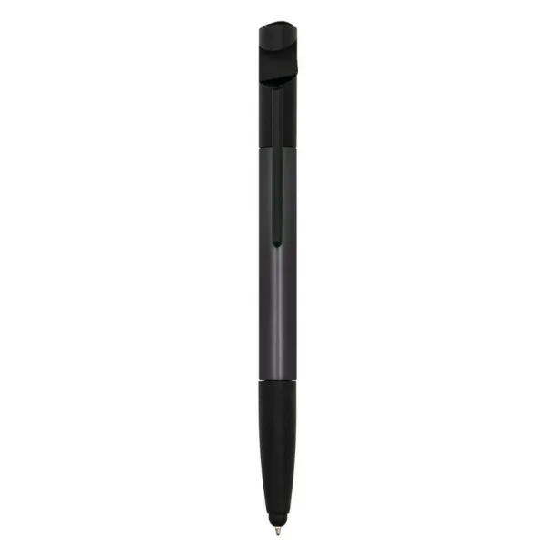  Multifunctional tool, ball pen, screen cleaner, ruler, phone stand, touch pen, screwdrivers black