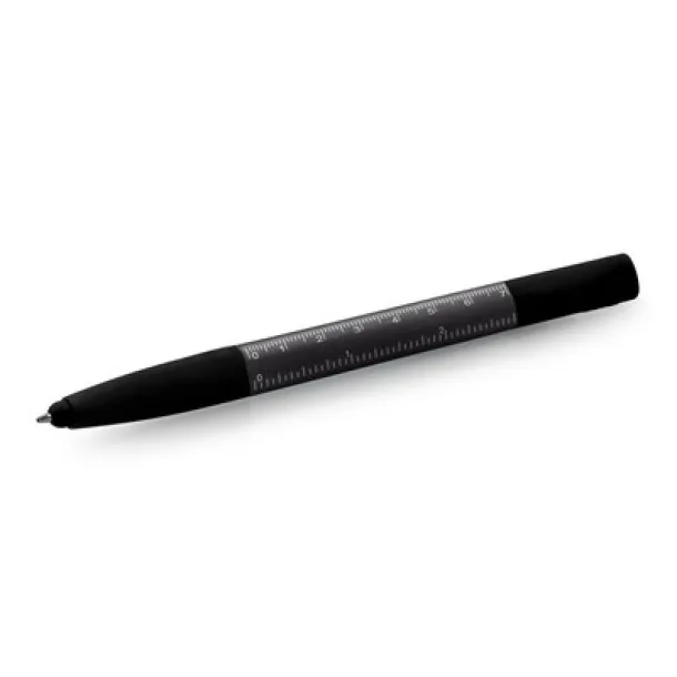  Multifunctional tool, ball pen, screen cleaner, ruler, phone stand, touch pen, screwdrivers black