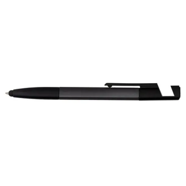  Multifunctional tool, ball pen, screen cleaner, ruler, phone stand, touch pen, screwdrivers black