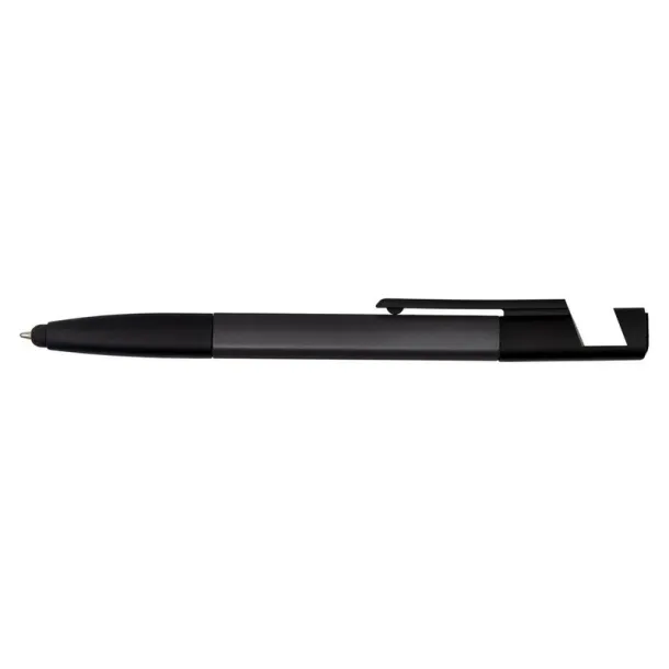  Multifunctional tool, ball pen, screen cleaner, ruler, phone stand, touch pen, screwdrivers black
