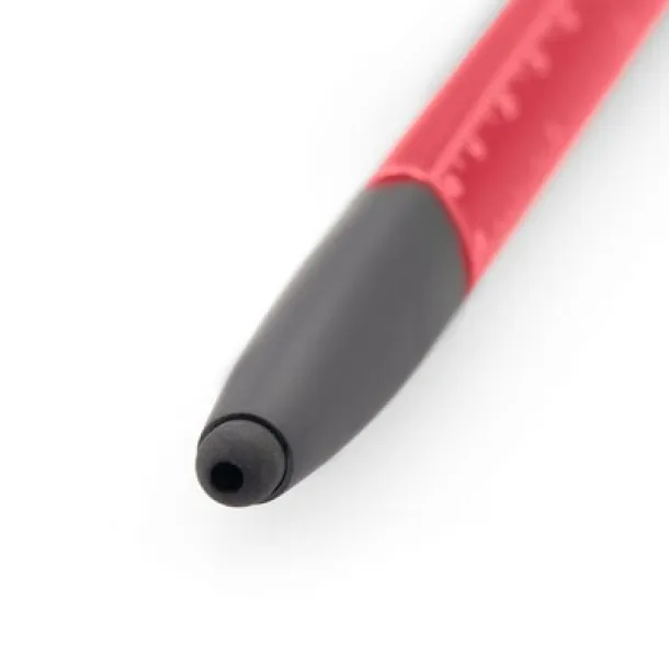  Multifunctional tool, ball pen, screen cleaner, ruler, phone stand, touch pen, screwdrivers red