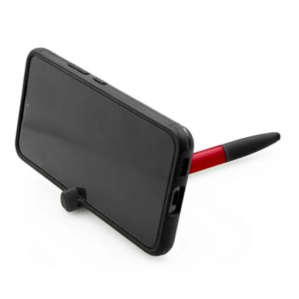  Multifunctional tool, ball pen, screen cleaner, ruler, phone stand, touch pen, screwdrivers red