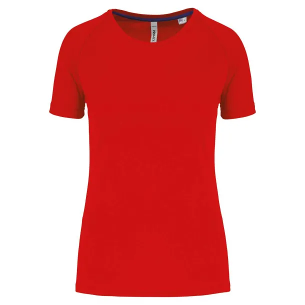  LADIES' RECYCLED ROUND NECK SPORTS T-SHIRT - Proact Red