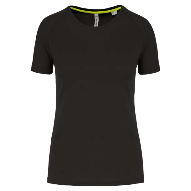  LADIES' RECYCLED ROUND NECK SPORTS T-SHIRT - Proact Black