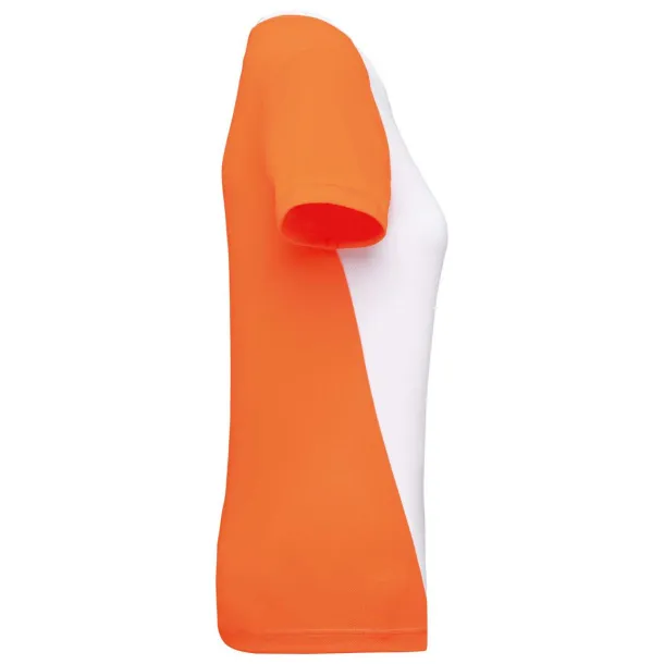  Ženska ekološki prihvatljiva sportska dvobojna majica - Proact Bijela Fluorescent Orange