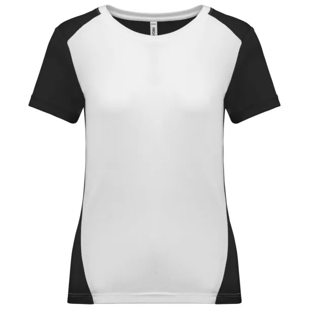  LADIES' ECO-FRIENDLY TWO-TONE SPORT T-SHIRT - Proact White Fluorescent Yellow