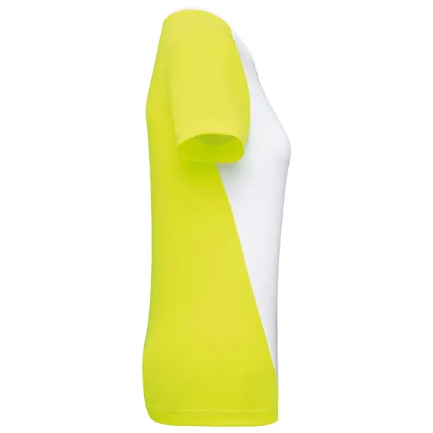  Ženska ekološki prihvatljiva sportska dvobojna majica - Proact Bijela Fluorescent Yellow