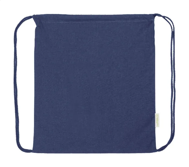 Dropex recycled cotton drawstring bag Blue