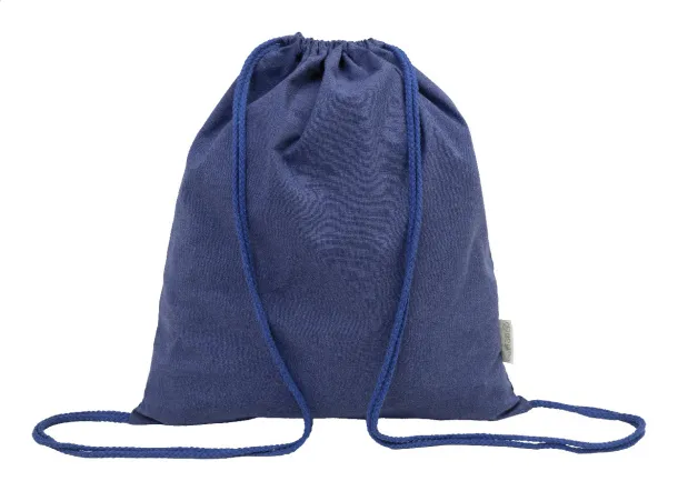 Dropex recycled cotton drawstring bag Blue
