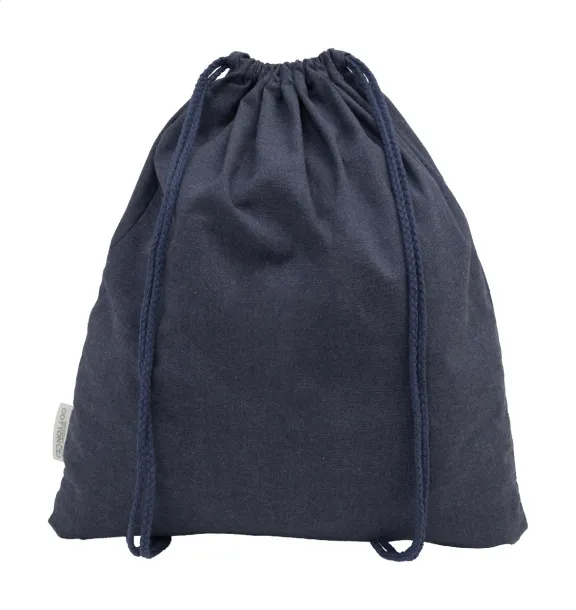 Dropex recycled cotton drawstring bag Dark blue
