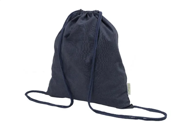 Dropex recycled cotton drawstring bag Dark blue