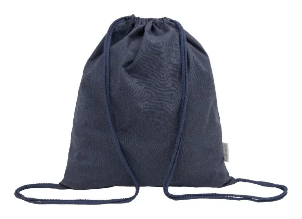 Dropex recycled cotton drawstring bag Dark blue