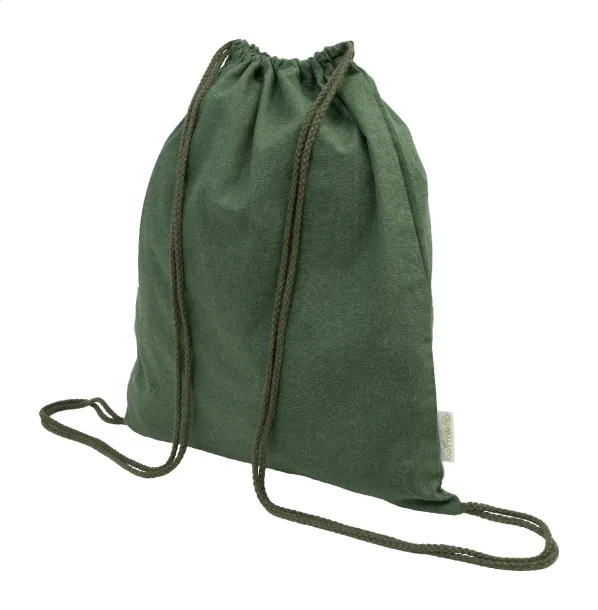 Dropex recycled cotton drawstring bag Green