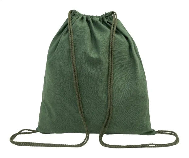 Dropex recycled cotton drawstring bag Green